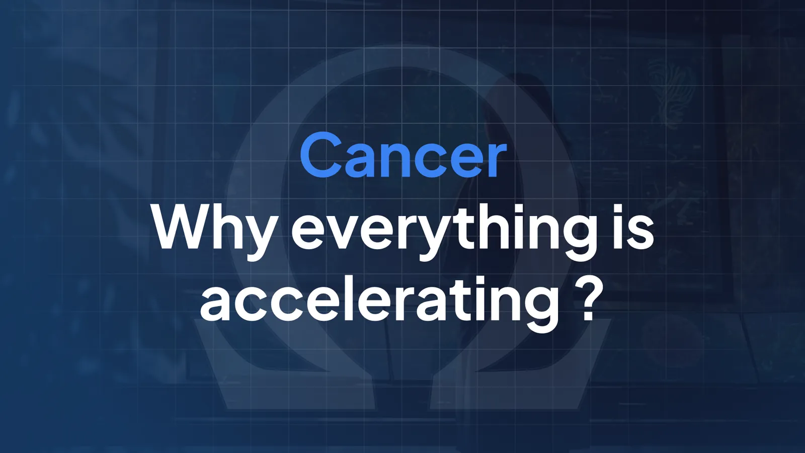 Cancer : why do we feel that everything is accelerating?