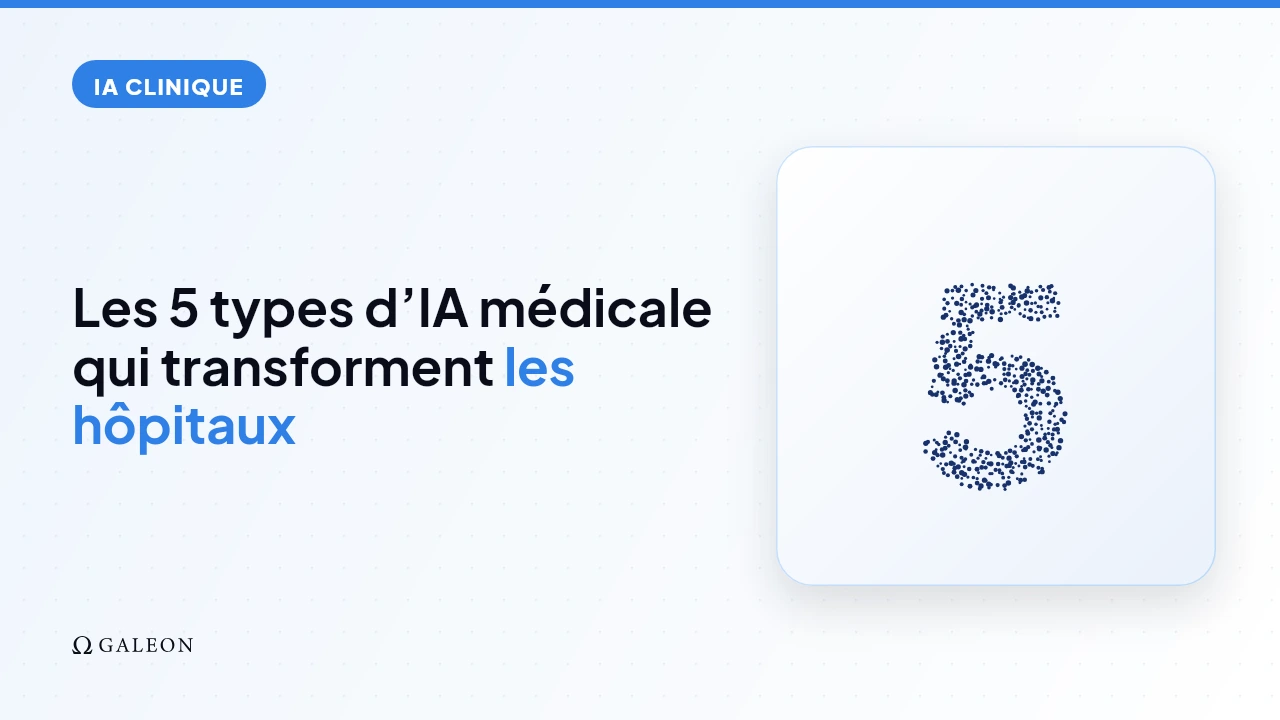 Les 5 types d'IA médicale qui transforment les hôpitaux en 2026